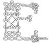 Knotted Alphabet E Knotted Alphabet E