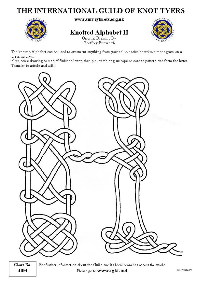 Knotted Alphabet H