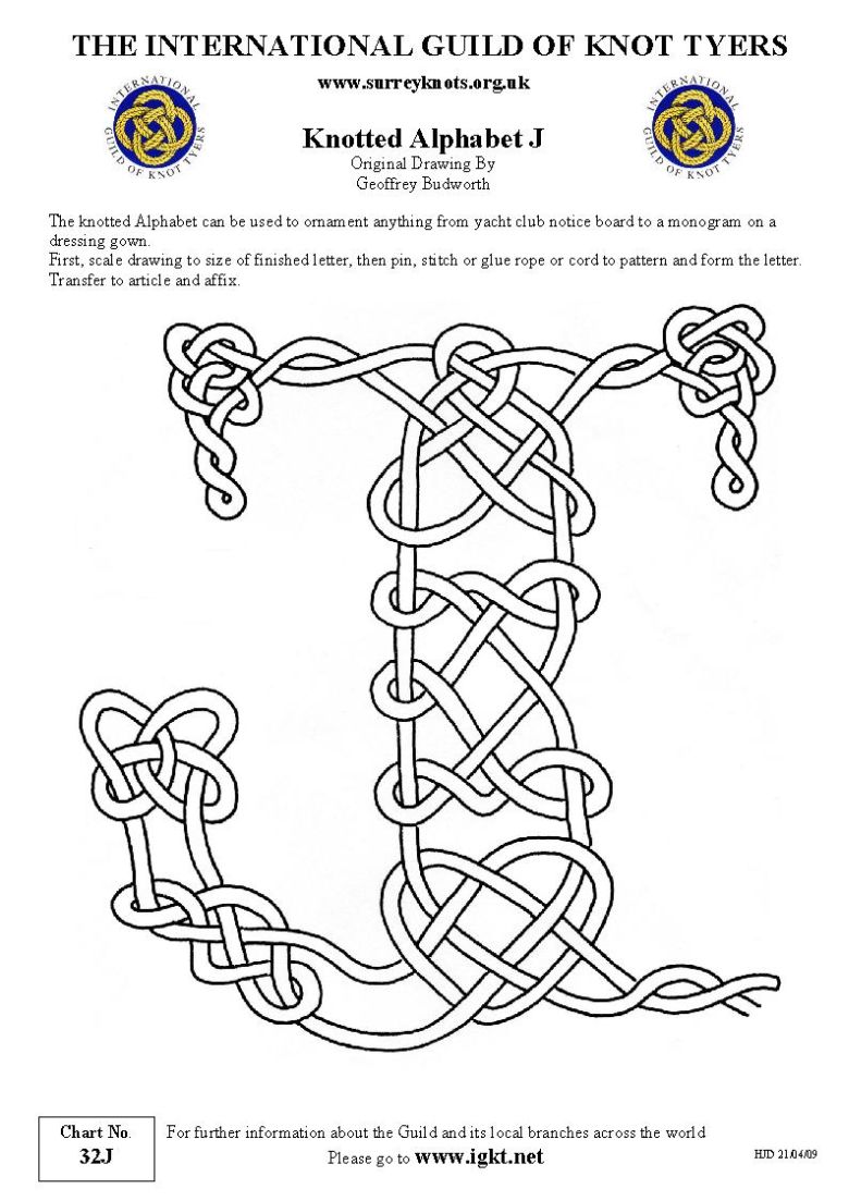 Knotted Alphabet J