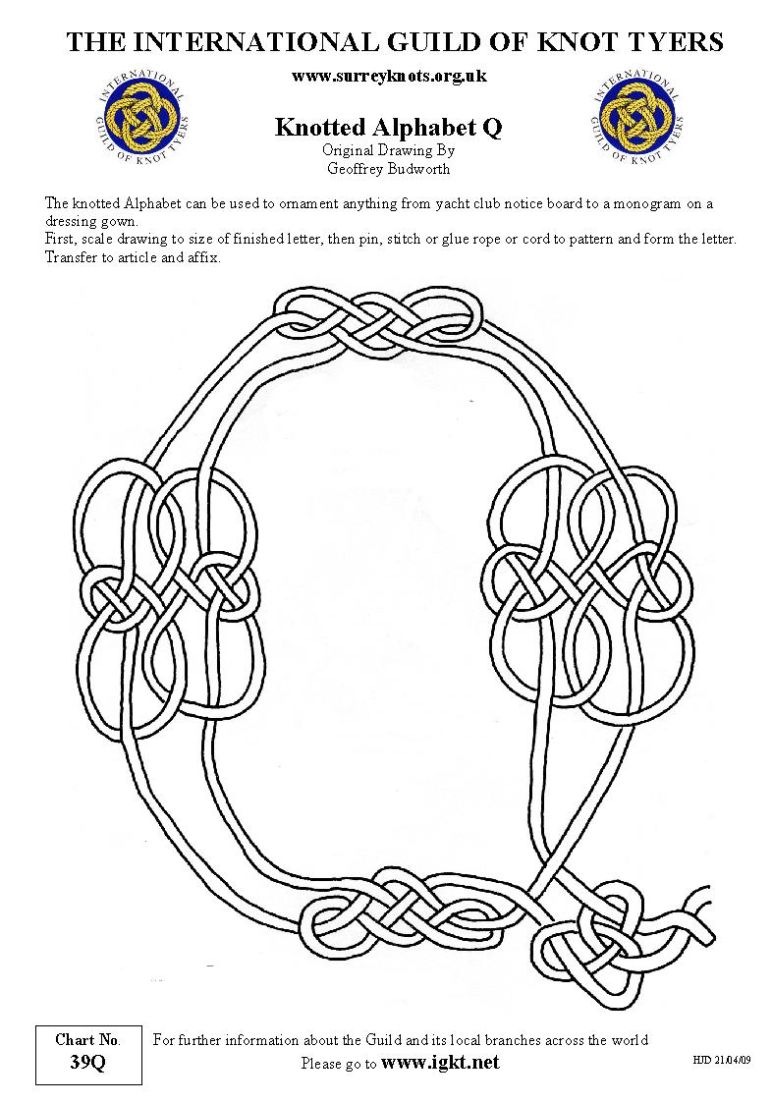Knotted Alphabet Q