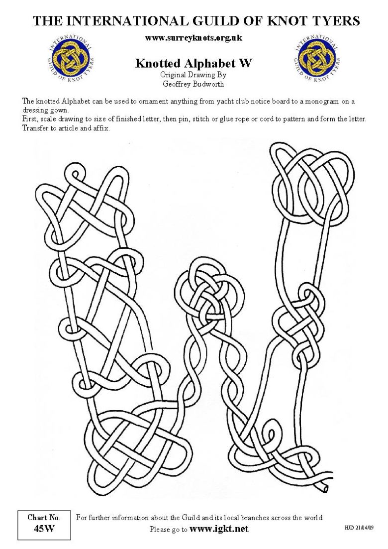 Knotted Alphabet W