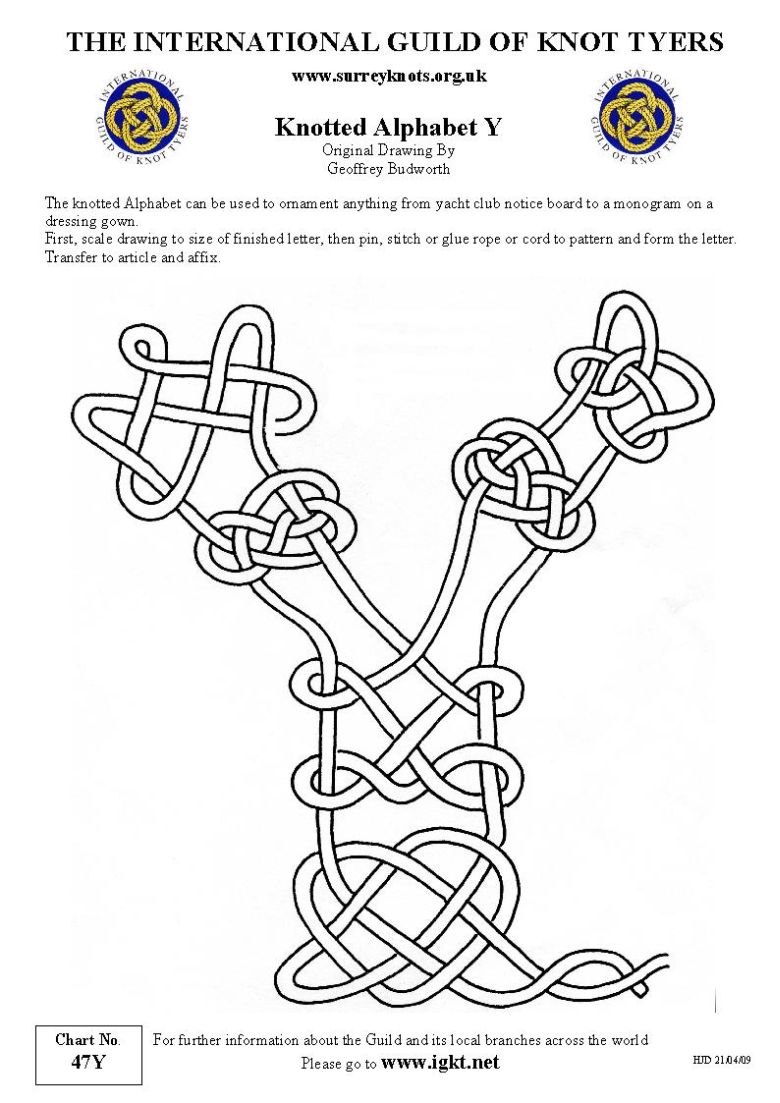 Knotted Alphabet Y